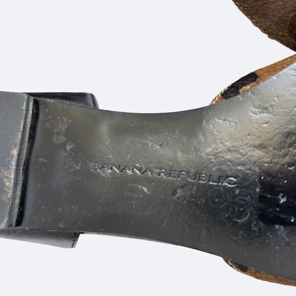 Banana Republic Womens D'Orsay Flats Sz 7 Camo Calf Hair Pointed Toe - Picture 8 of 8